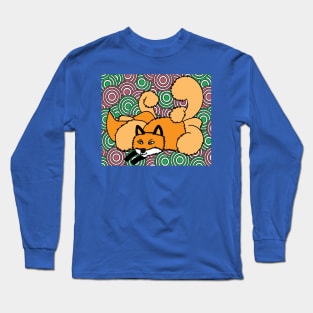 Sweet Retro Vintage Cartoon Fox Long Sleeve T-Shirt